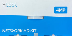 HiLook IK-4144TH-MH/P 4-Channel 4MP PoE NVR Kit | 1TB Pre-Installed HDD NVR, IP67, Desktop Client/HiLook Mobile App