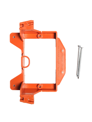 BestMounts - Low Voltage Nail-ON Mounting Bracket 1 Gang LVN1 Multipurpose New Construction – (10 Pack, Orange)