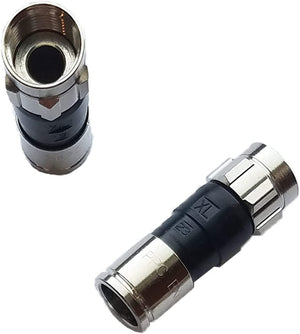 PPC EX6XLPLUS RG-6 Snap & Seal Outdoor Indoor Compression Connector, Enhanced for Cable TV Internet & Satellite TV  ( pack Of 10  Connectors )