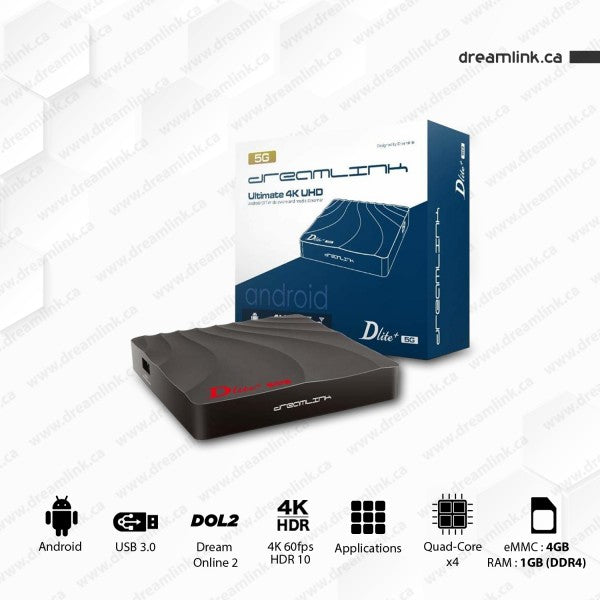 DREAMLINK D-LITE + Android IPTV WiFi 4K box ( SOLD OUT )