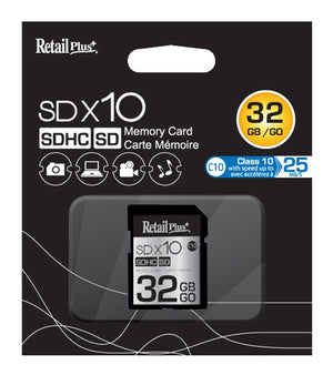 Retail Plus 32 GB MicroSDHC Class 10 Memory Card