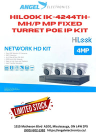 HiLook IK-4244TH-MH/P 4-Channel 4MP PoE NVR Kit | 2TB Pre-Installed HDD NVR, IP67, Desktop Client/HiLook Mobile App
