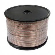 12 Gauge Speaker Wire 250FT Roll – Clear PVC Jacket with Silver & Gold Conductors