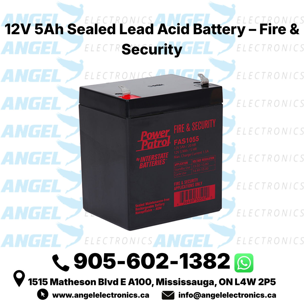 12V 5Ah Sealed Lead Acid Battery – Fire & Security