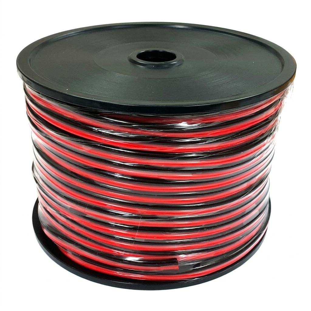 12 Gauge Speaker Wire 250FT Roll – Black & Red PVC Jacket