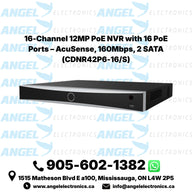 16-Channel 12MP PoE NVR with 16 PoE Ports – AcuSense, 160Mbps, 2 SATA (CDNR42P6-16/S)