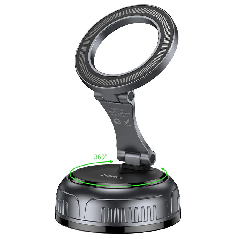 Magnetic Car Phone Holder with Suction Cup | 360° Rotating MagSafe Mount for Windshield & Dashboard