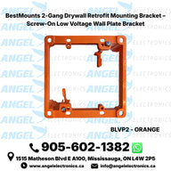 BestMounts Drywall Retrofit (Screw-On) 2-Gang Low Voltage Mounting Bracket | BLVP2