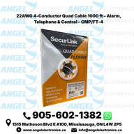 22AWG 4-Conductor Quad Cable 1000 ft – Alarm, Telephone & Control – CMP/FT-4