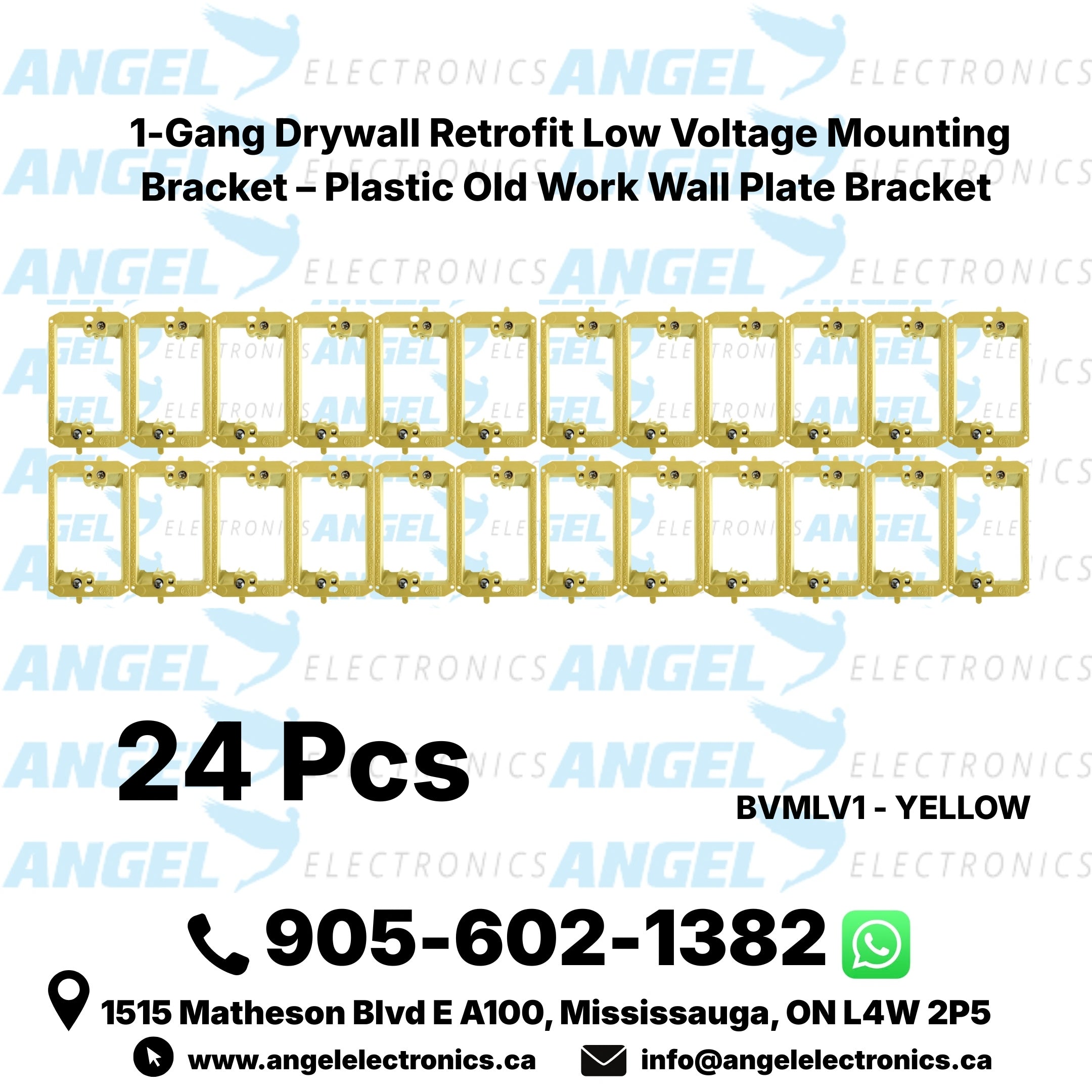 BestMounts 1-Gang Drywall Retrofit Low Voltage Mounting Bracket – Plastic Old Work Wall Plate | BVMLV1