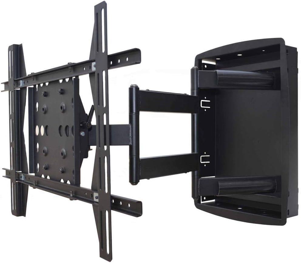 Best Mounts Recessed Full-Motion Articulating TV Wall Mount Bracket For TVs 42in to 75 in | Max Weight 135 lbs, VESA Patterns Up to 600x400 ( B-60)
