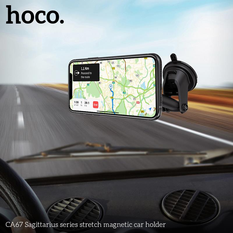 HOCO CA67 Magnetic Car Phone Mount | Dashboard & Windshield Universal Holder with Super Suction Base