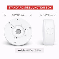 1 Pack PFA130-E Security Camera Junction Box (ABS) for Indoor & Outdoor Surveillance Camera - Security Camera Mount Bracket Waterproof Universal Camera Mount for Dome, Turret & Bullet Cameras (White)
