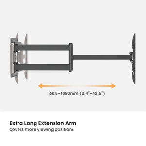 LPA84-486XL Extra Long Arm Full-Motion TV Wall Mount for most 43"-90" TVs