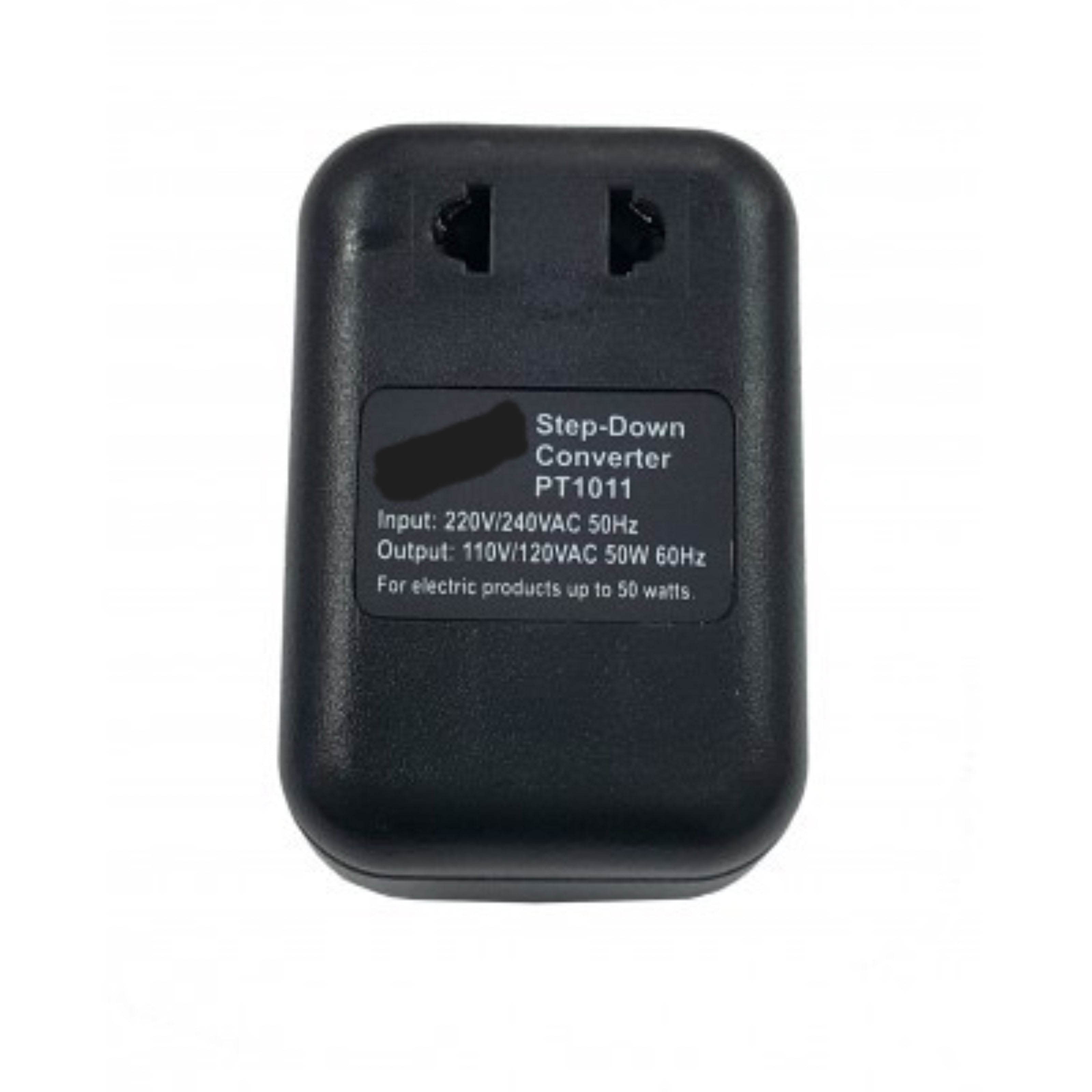 50 Watt Travel Voltage Converter (Step Down -- 220V Electricity / 110V Device)