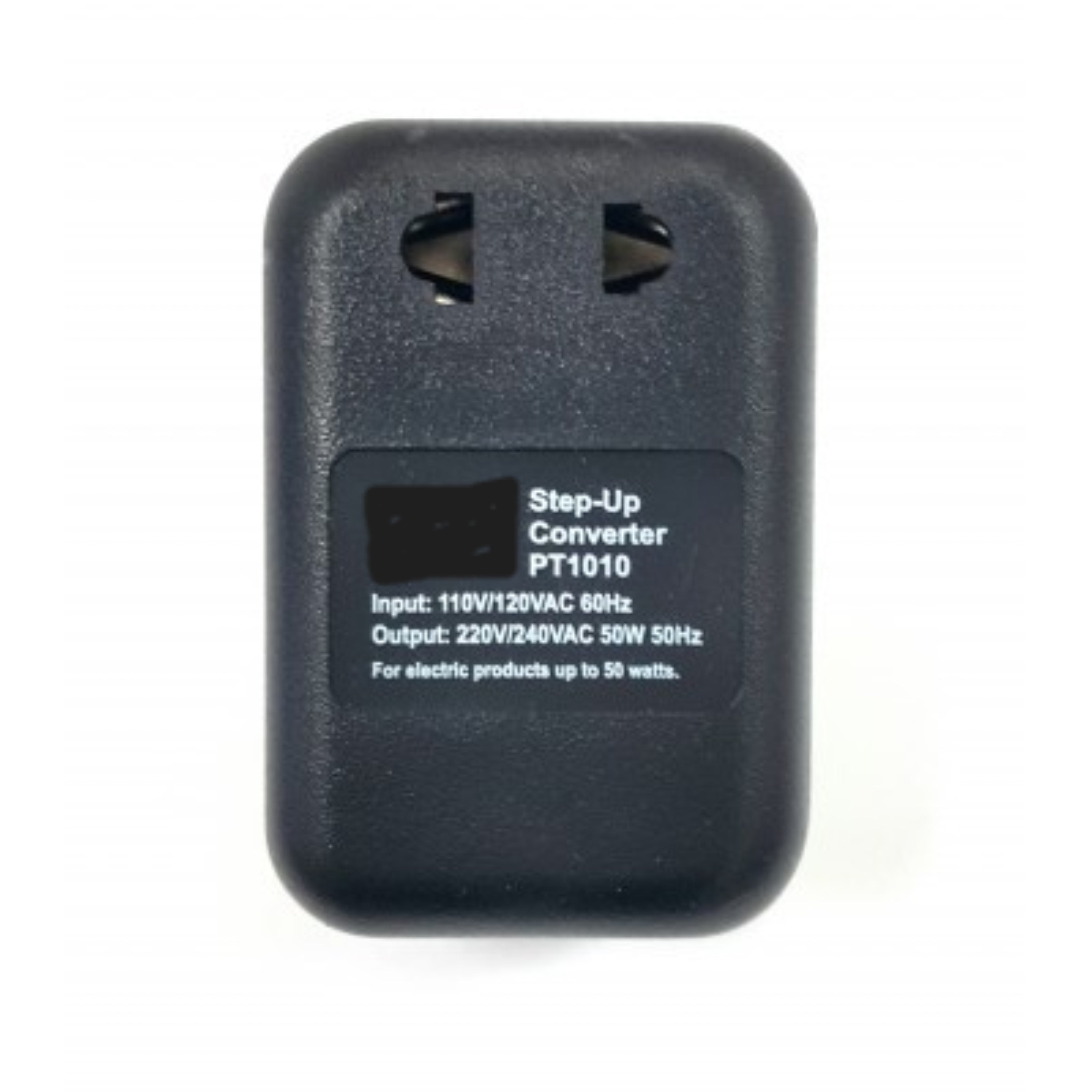 50 Watt Travel Voltage Converter (Step Up -- 110V Electricity / 220V Device)  50W (Step Up)