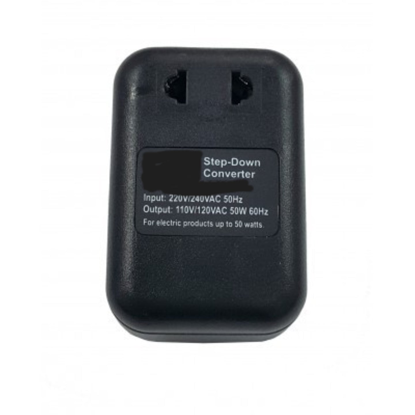 50 Watt Travel Voltage Converter (Step Down -- 220V Electricity / 110V Device)