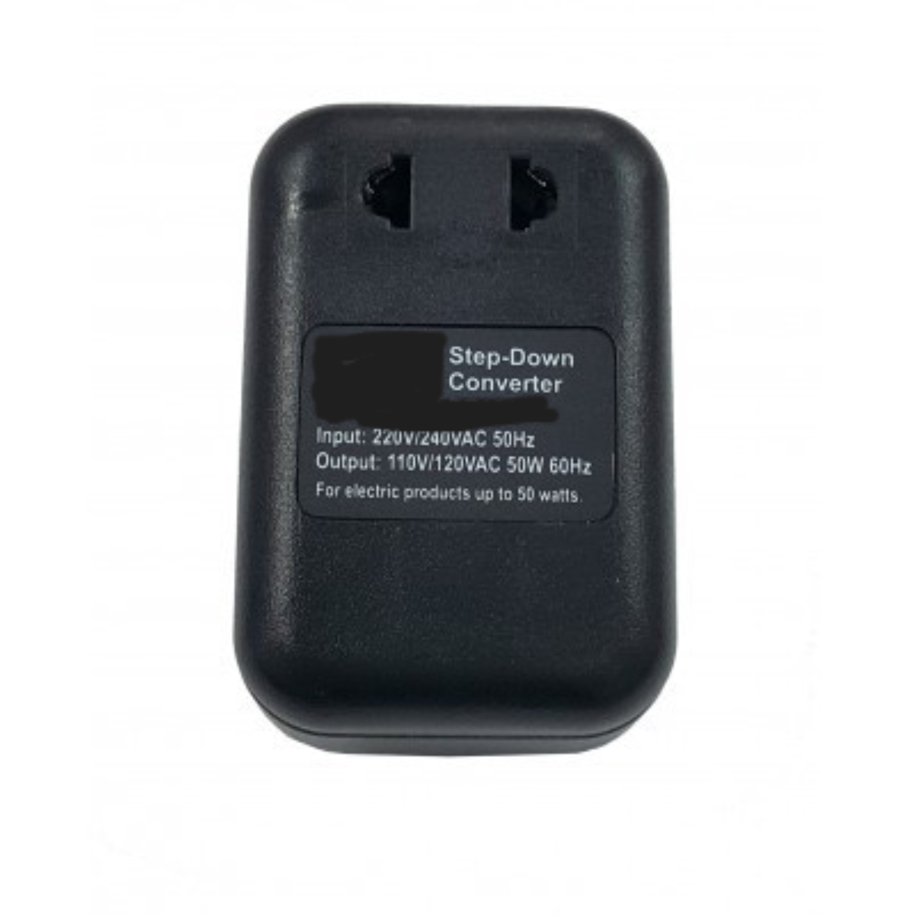 50 Watt Travel Voltage Converter (Step Down -- 220V Electricity / 110V Device)