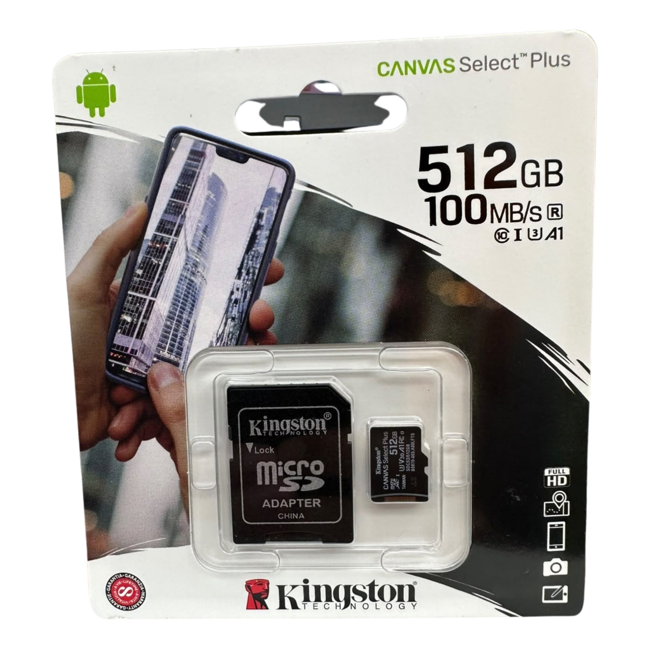 512GB SDXC Memory Card, Up to 100MB/s, Class 10, UHS-I, U3, A1