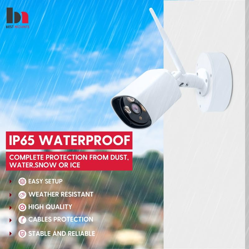 6 Pack PFA130-E Security Camera Junction Box (ABS) for Indoor & Outdoor Surveillance Camera - Security Camera Mount Bracket Waterproof Universal Camera Mount for Dome, Turret & Bullet Cameras