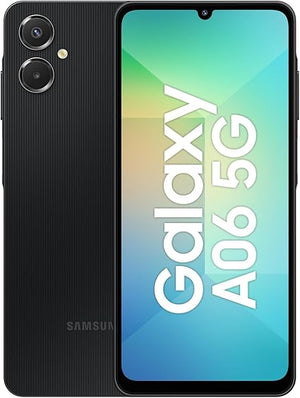 Samsung Galaxy A06 5G – 6.7" Display, 4GB RAM, 128GB Storage, 50MP Dual Camera, Dual SIM, Factory Unlocked Smartphone (Black)