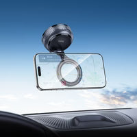 Magnetic Car Phone Holder with Suction Cup | 360° Rotating MagSafe Mount for Windshield & Dashboard