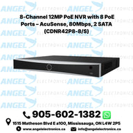 8-Channel 12MP PoE NVR with 8 PoE Ports – AcuSense, 80Mbps, 2 SATA (CDNR42P8-8/S)