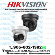 Hikvision 8 MP Panoramic ColorVu Fixed Turret Network Camera (DS-2CD2387G3P-LIS2UY/SRB(180°)