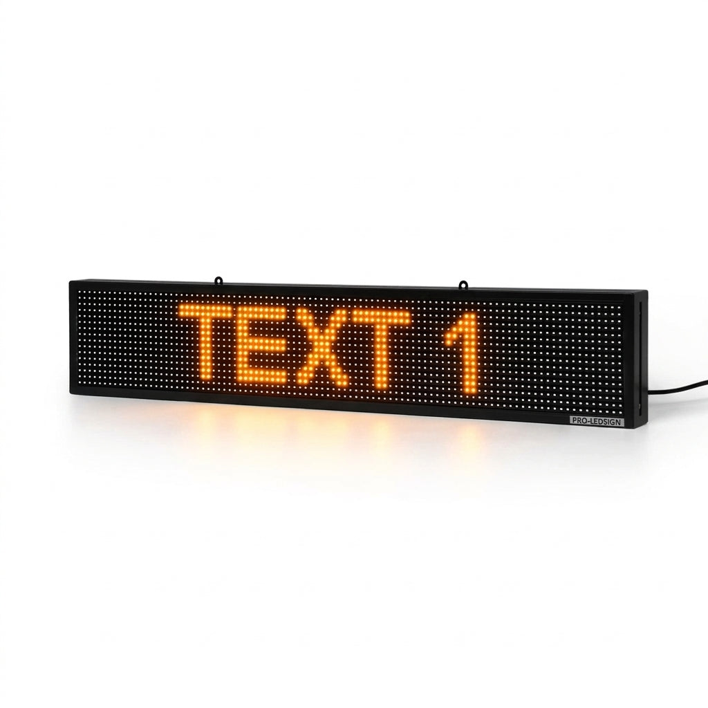 8" x 39" Ultra-Bright Red Programmable LED Storefront Sign - USB Control (Storefront Display)