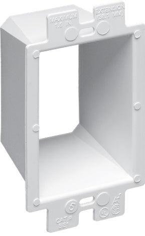 Arlington BE1-5 Electrical Outlet Box Extender, 1-Gang, White 5 pack