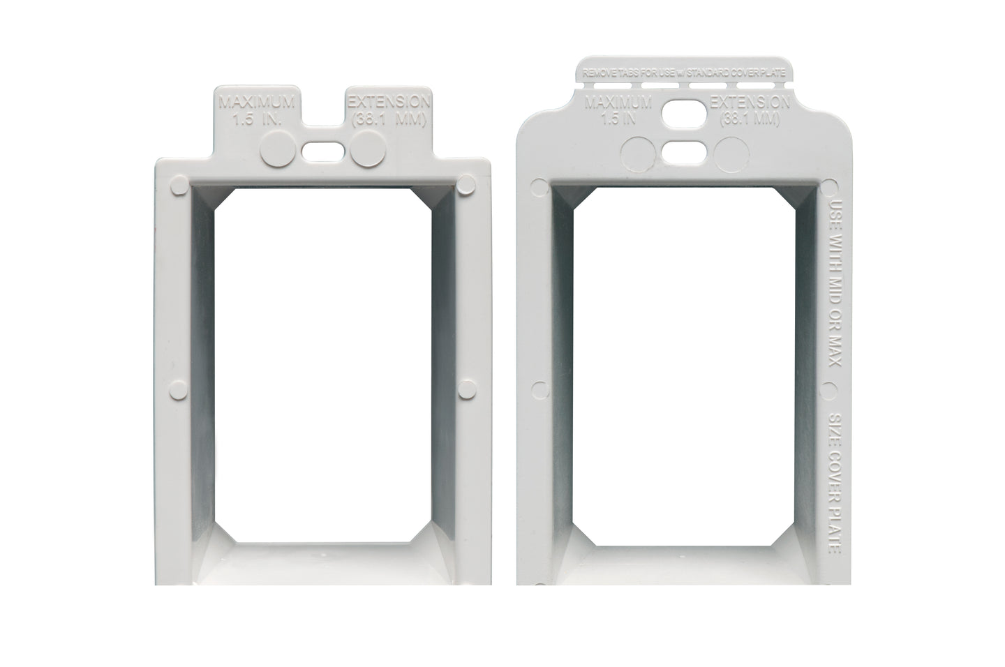 Arlington BE1-5 Electrical Outlet Box Extender, 1-Gang, White 5 pack