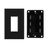 BestMounts Combo: Brush Decorator 1-Gang Cable Pass-Through Low Voltage Snap-On Wall Plate with Drywall Retrofit Mounting Bracket | BLVBRS1