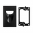 Best Mounts Combo Recessed (Inaward) 1-Gang Cable Pass-Through Wall Plate with Drywall Retrofit Mounting Bracket | BLVINS1