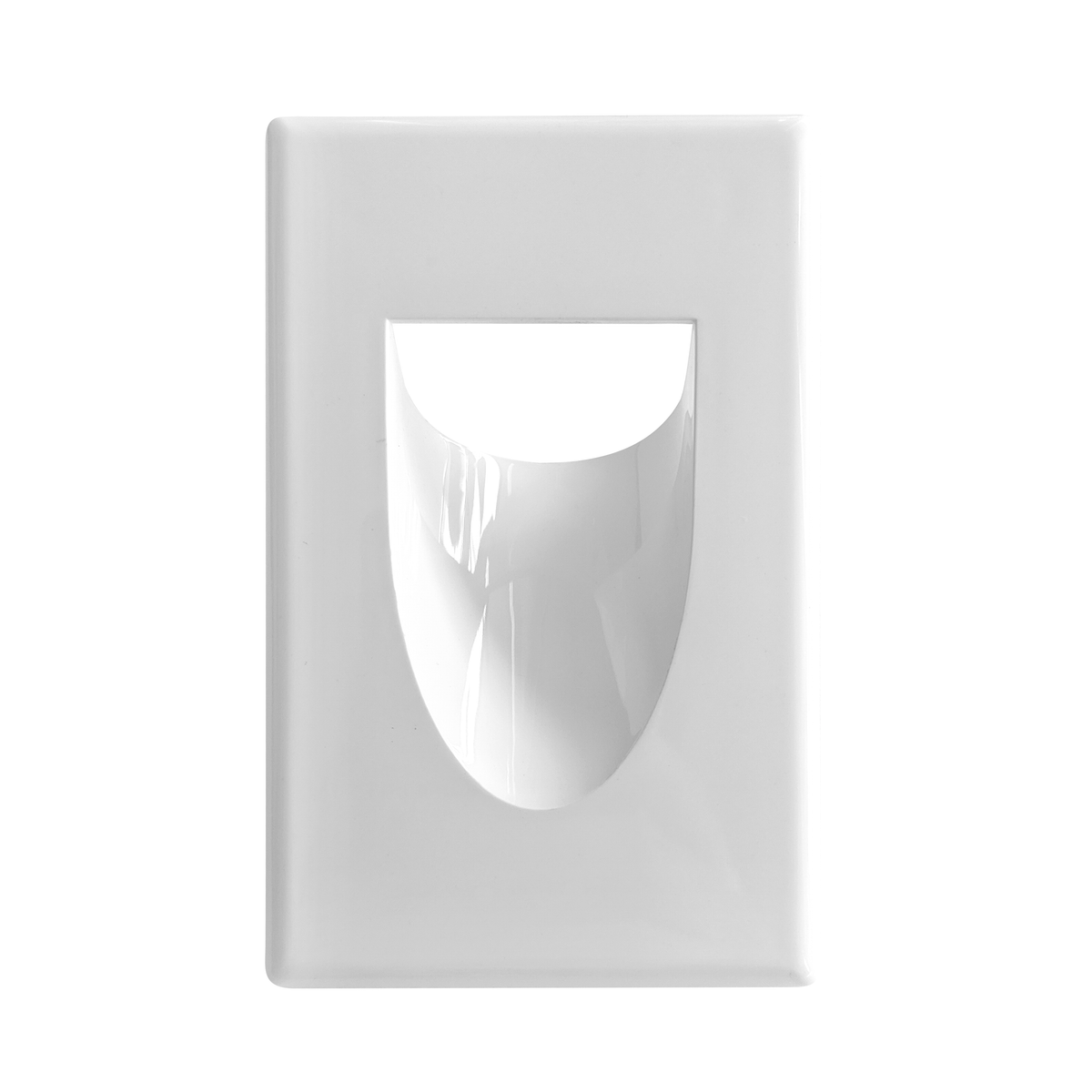 Best Mounts Combo Recessed (Inaward) 1-Gang Cable Pass-Through Wall Plate with Drywall Retrofit Mounting Bracket | BLVINS1
