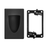 BestMounts Combo: Scoop (Outward) 1-Gang Cable Pass-Through Low Voltage Snap-On Wall Plate with Drywall Retrofit Mounting Bracket | BLVONS1