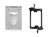 BestMounts Combo: Scoop (Outward) 1-Gang Cable Pass-Through Low Voltage Snap-On Wall Plate with Drywall Retrofit Mounting Bracket | BLVONS1