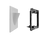 BestMounts Combo: Scoop (Outward) 1-Gang Cable Pass-Through Low Voltage Snap-On Wall Plate with Drywall Retrofit Mounting Bracket | BLVONS1