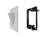 BestMounts Combo: Scoop (Outward) 1-Gang Cable Pass-Through Low Voltage Snap-On Wall Plate with Drywall Retrofit Mounting Bracket | BLVONS1