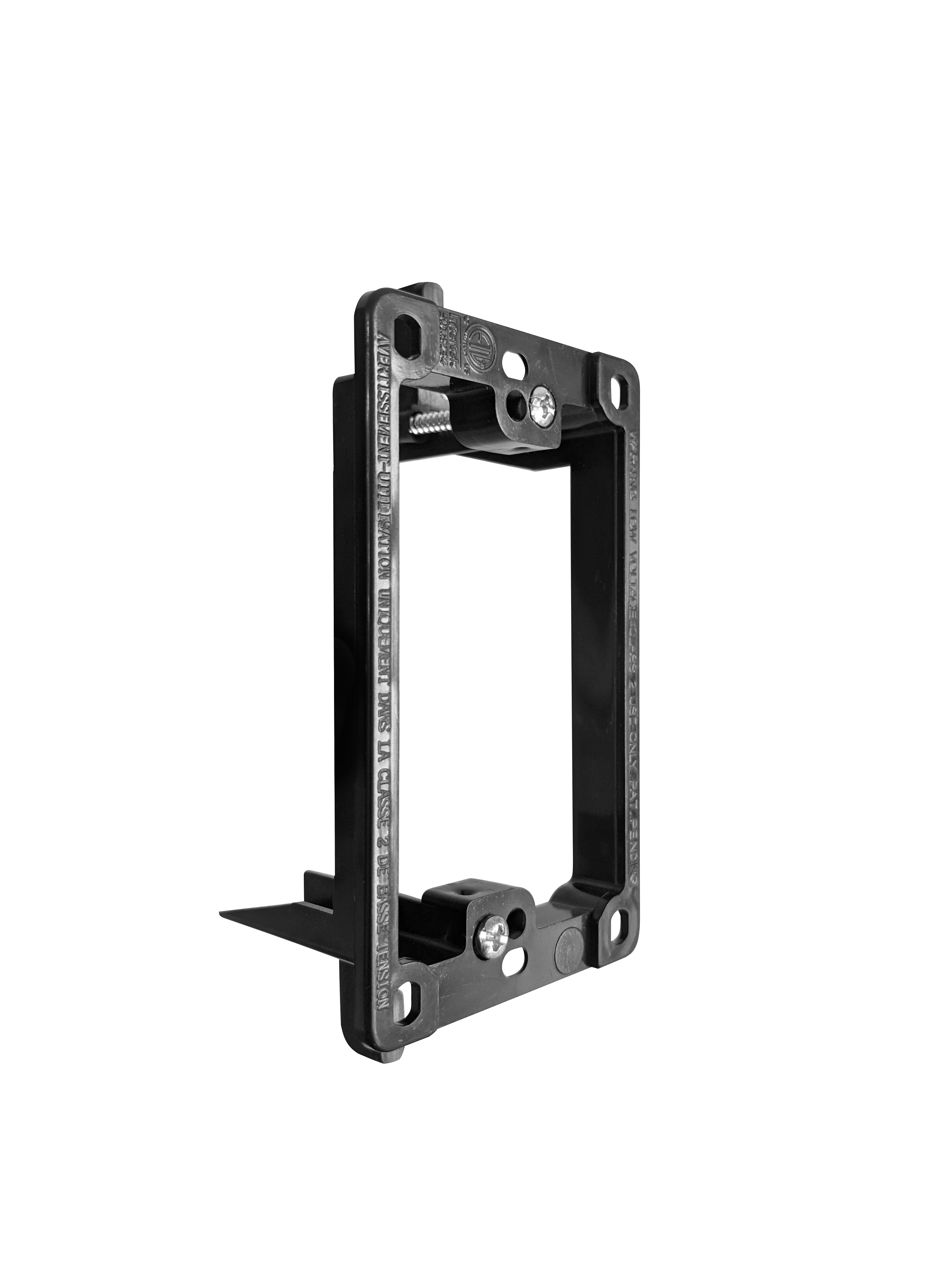 BestMounts Drywall Retrofit (Screw-On) 1-Gang Low Voltage Plastic Mounting Bracket | BLVP1