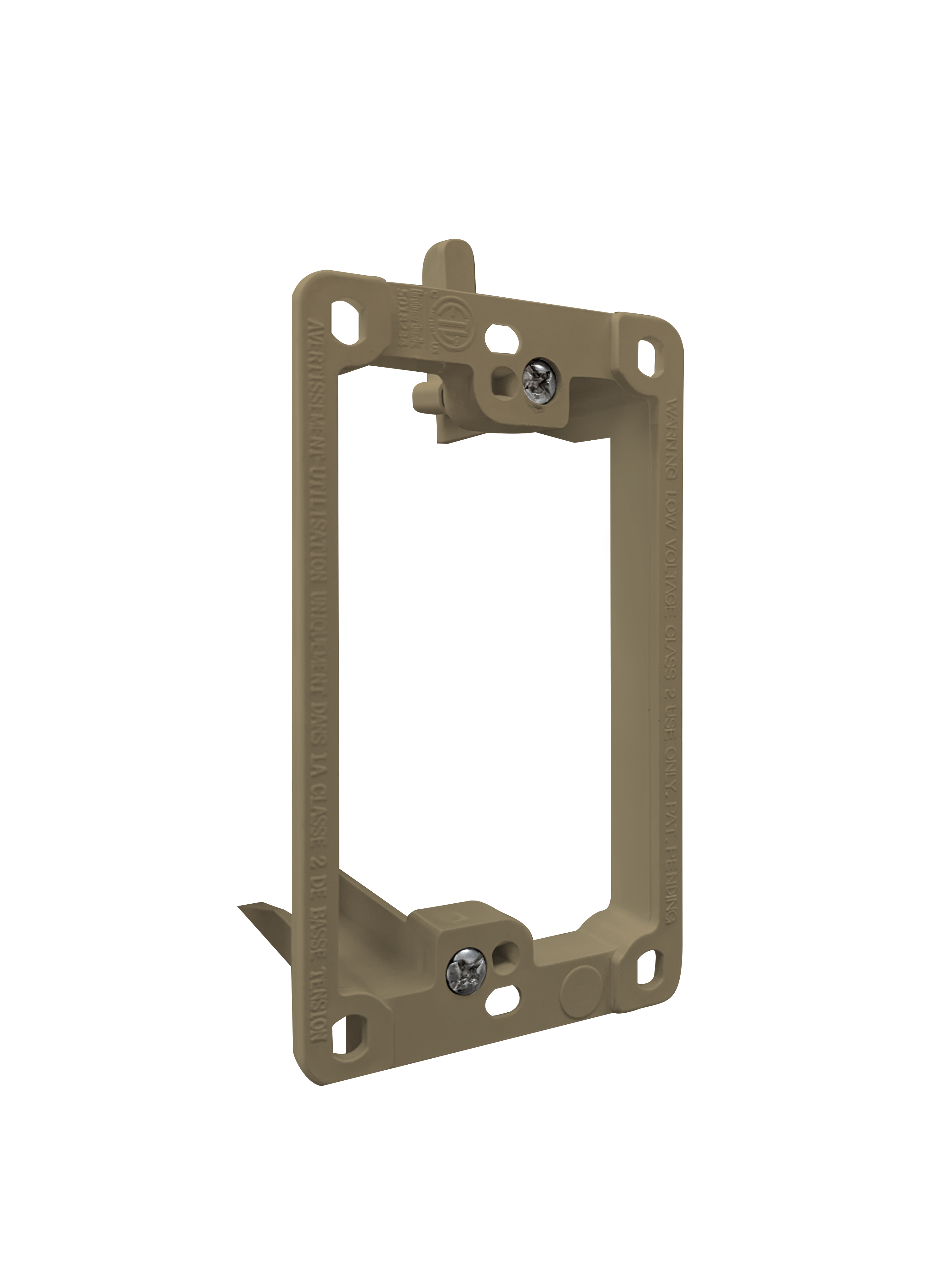 BestMounts Drywall Retrofit (Screw-On) 1-Gang Low Voltage Plastic Mounting Bracket | BLVP1