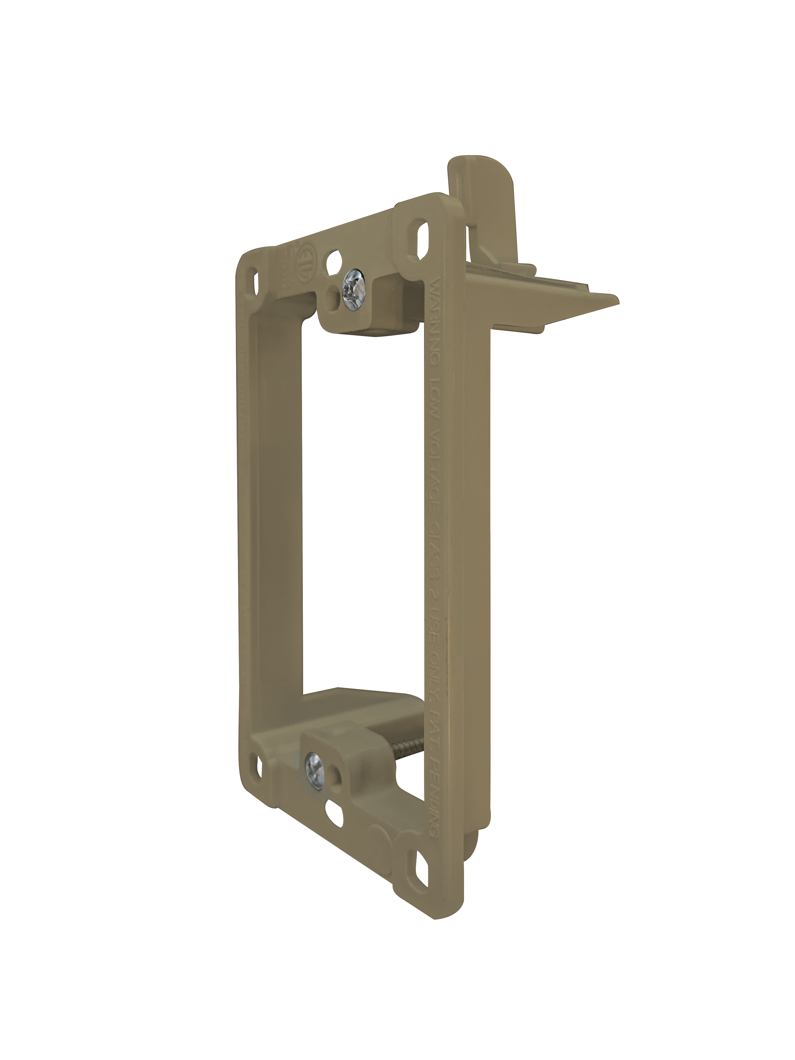 BestMounts Drywall Retrofit (Screw-On) 1-Gang Low Voltage Plastic Mounting Bracket | BLVP1
