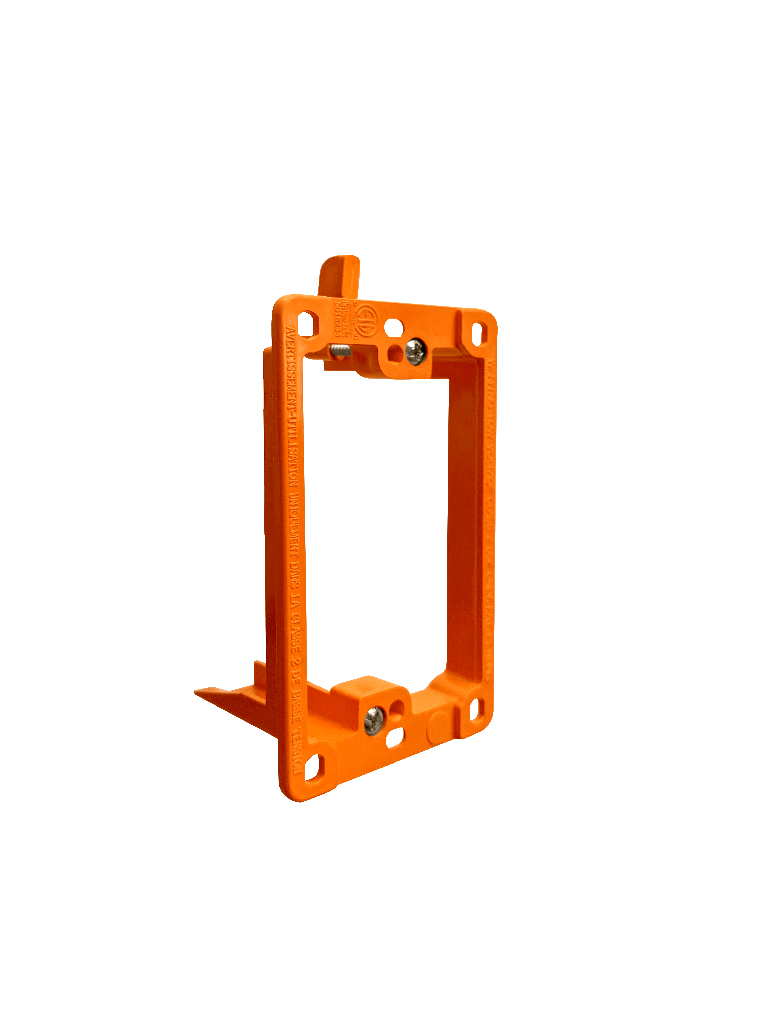 BestMounts Drywall Retrofit (Screw-On) 1-Gang Low Voltage Plastic Mounting Bracket | BLVP1