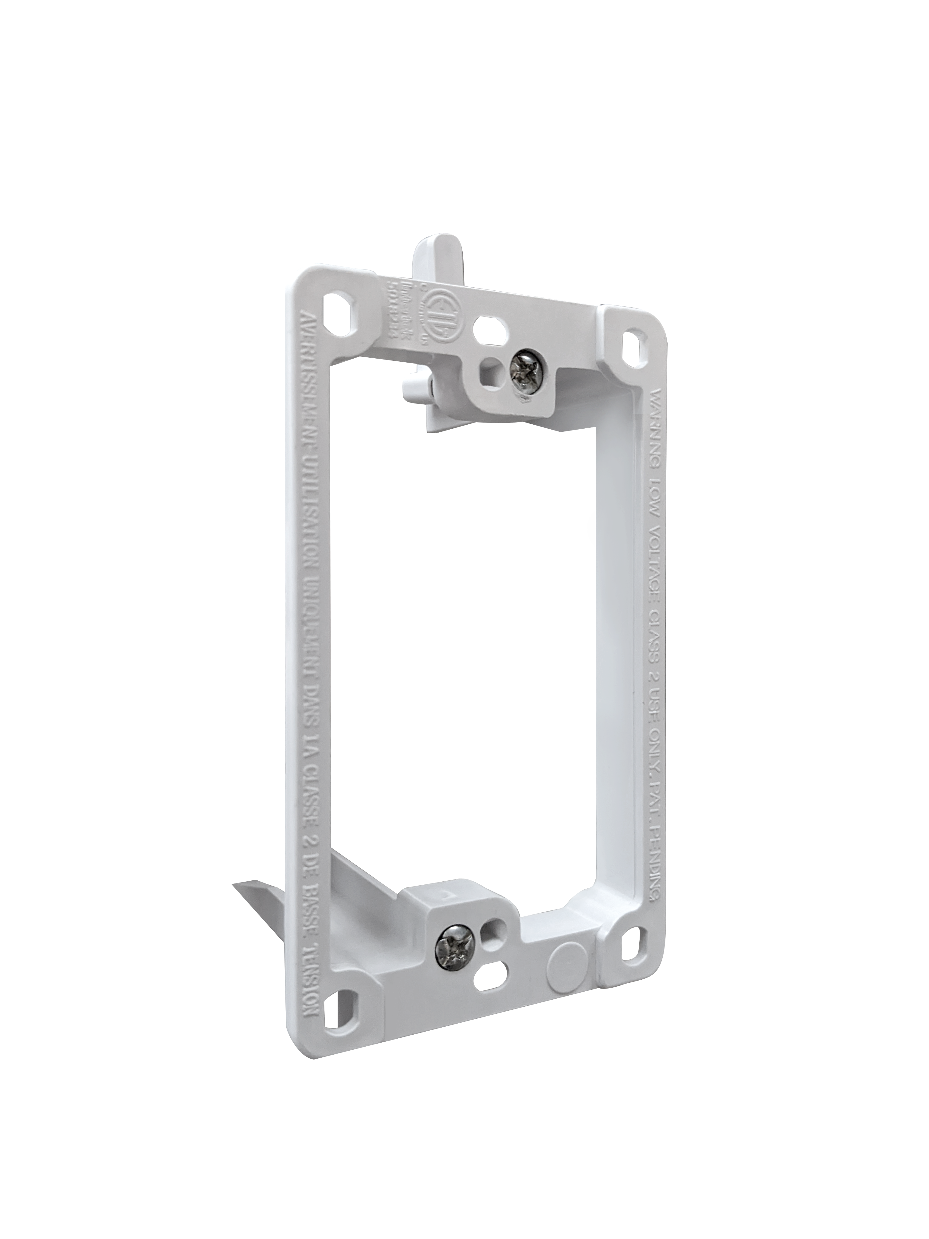 BestMounts Drywall Retrofit (Screw-On) 1-Gang Low Voltage Plastic Mounting Bracket | BLVP1