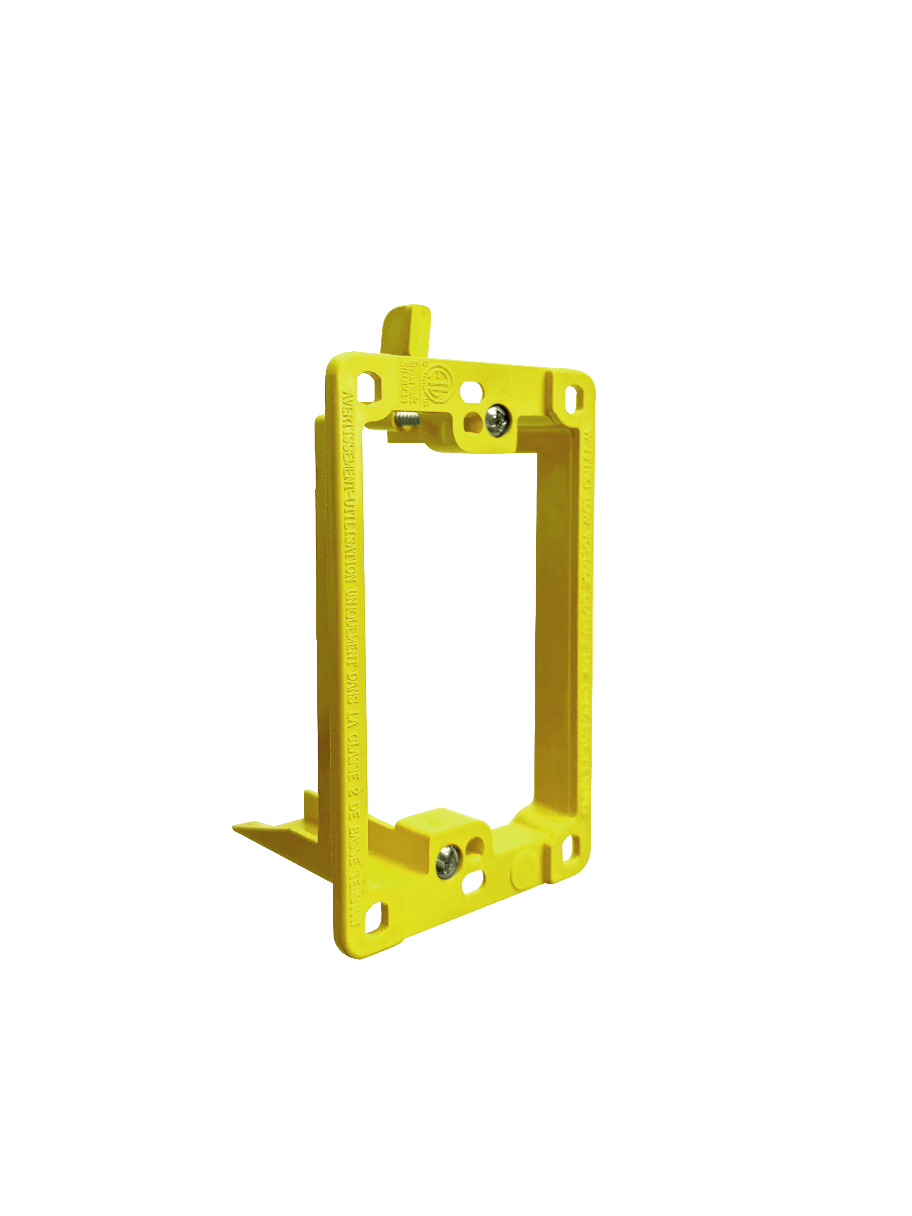 BestMounts Drywall Retrofit (Screw-On) 1-Gang Low Voltage Plastic Mounting Bracket | BLVP1