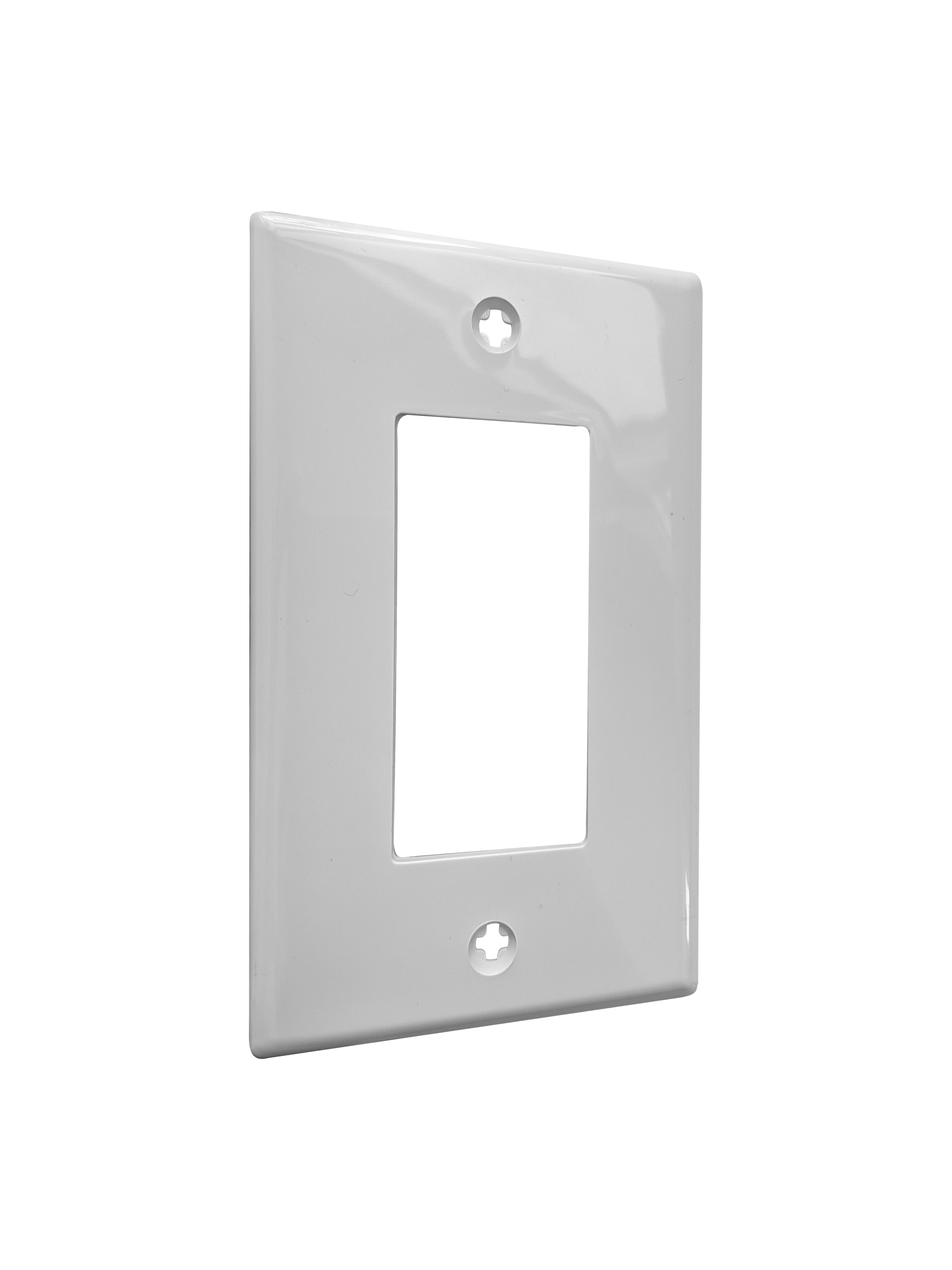 BestMounts Decorator Frame 1-Gang Wall Plate – Rocker Switch & Outlet Cover | BLVWPW1