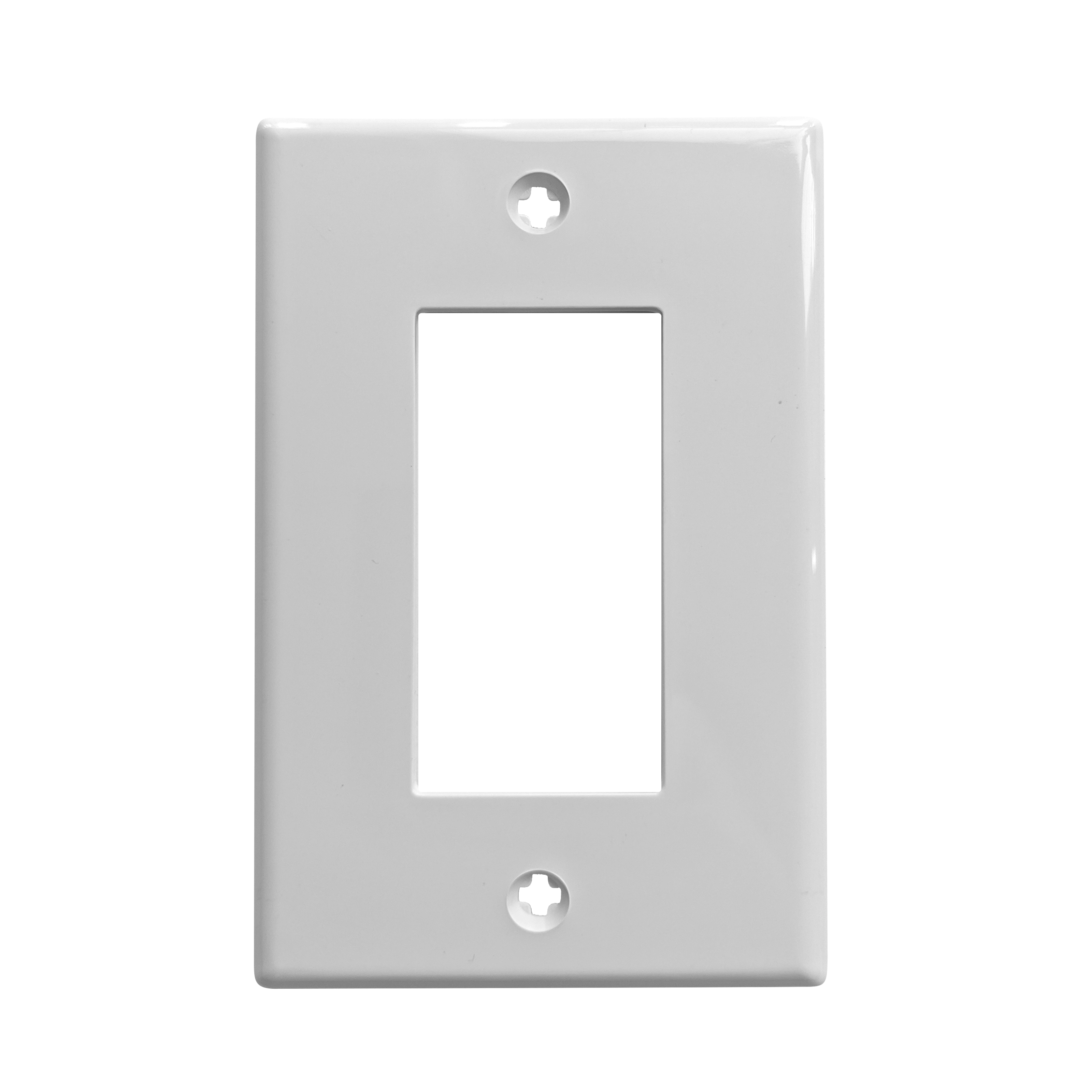 BestMounts Decorator Frame 1-Gang Wall Plate – Rocker Switch & Outlet Cover | BLVWPW1