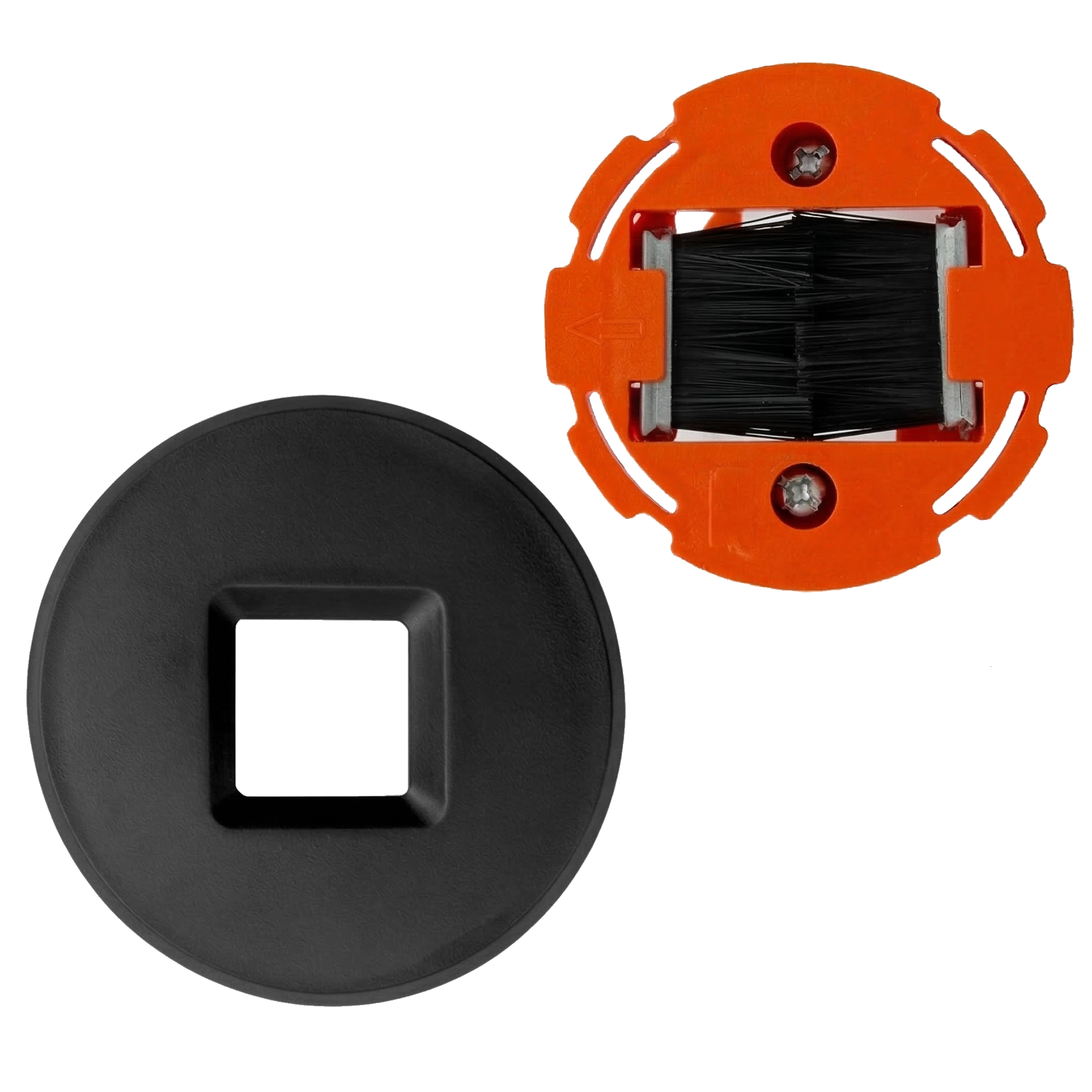 BestMounts 1-Gang Round Brush Cable Pass-Through Wall Plate – Low Voltage Cable Management with Drywall Retrofit Bracket