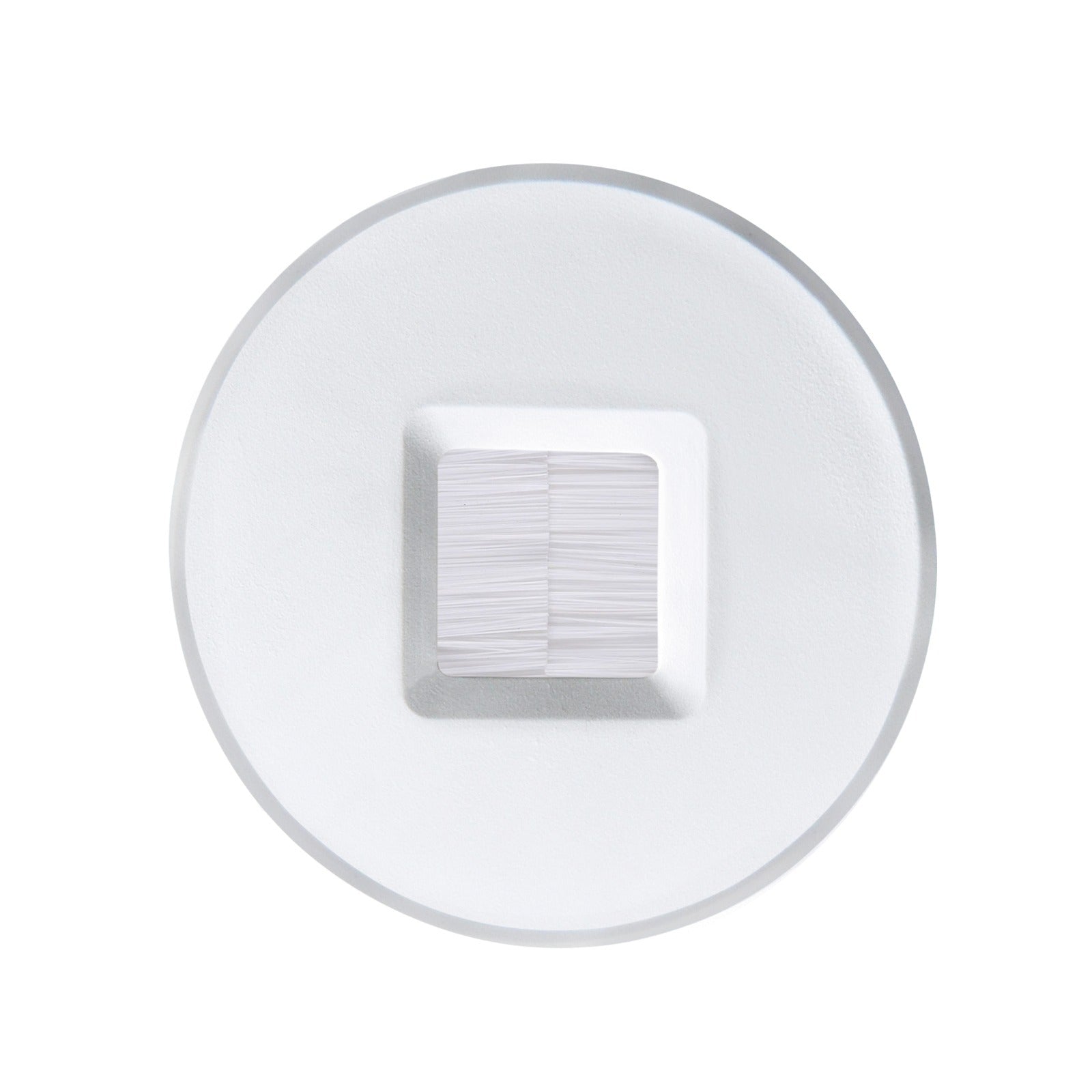 BestMounts 1-Gang Round Brush Cable Pass-Through Wall Plate – Low Voltage Cable Management with Drywall Retrofit Bracket