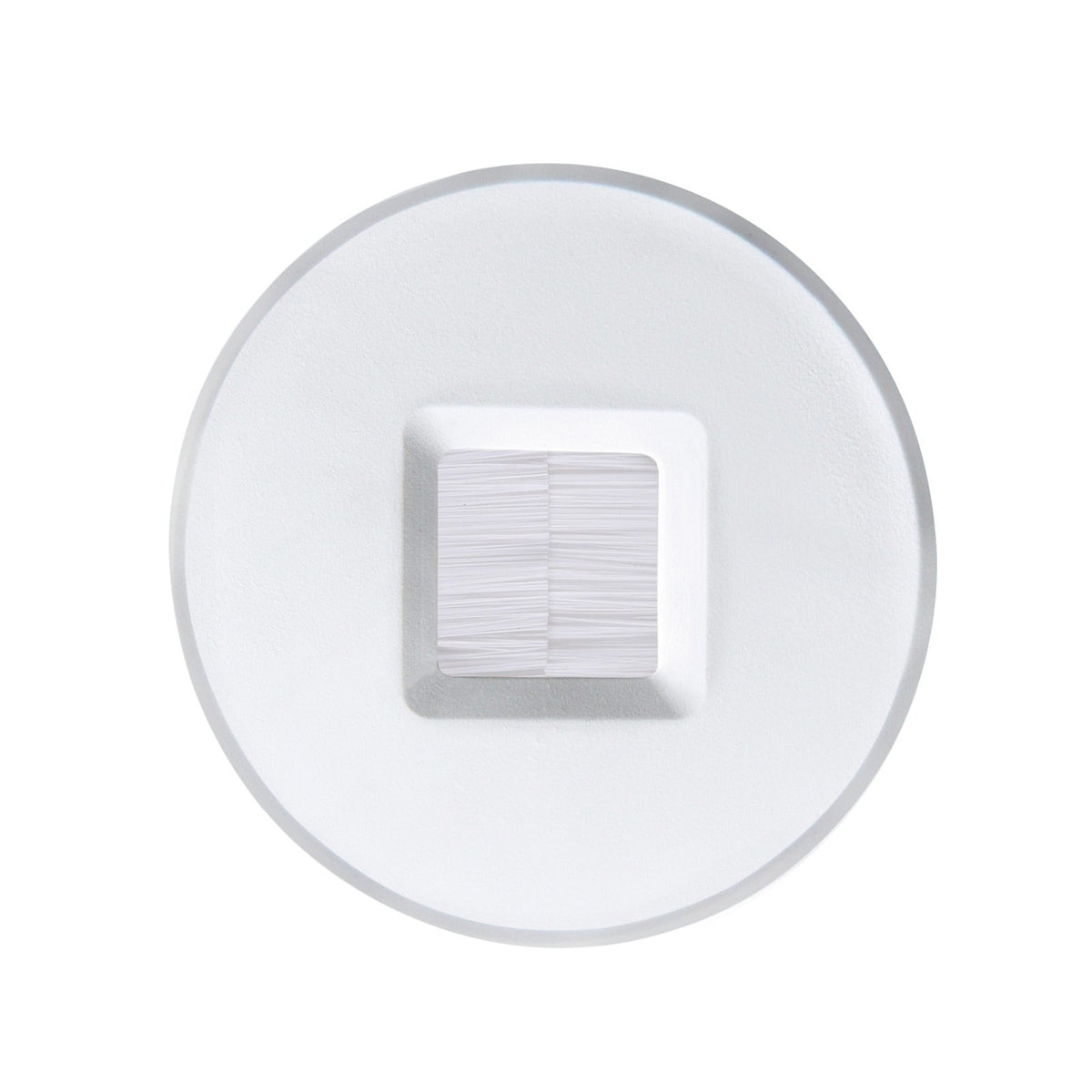 BestMounts 1-Gang Round Brush Cable Pass-Through Wall Plate – Low Voltage Cable Management with Drywall Retrofit Bracket