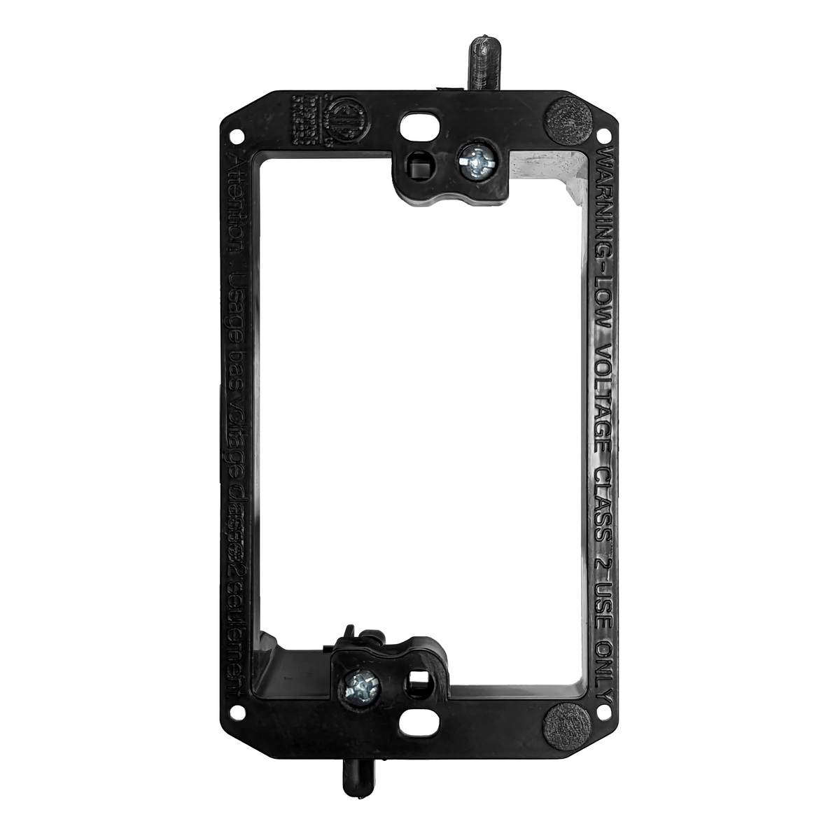 BestMounts 1-Gang Drywall Retrofit Low Voltage Mounting Bracket – Plastic Old Work Wall Plate | BVMLV1